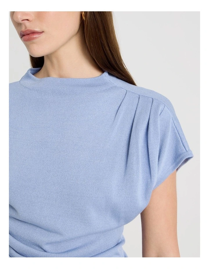 Dolman Sleeve Knit Top in Cornflower image 7