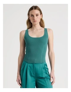 Corest Knit Tank in Teal