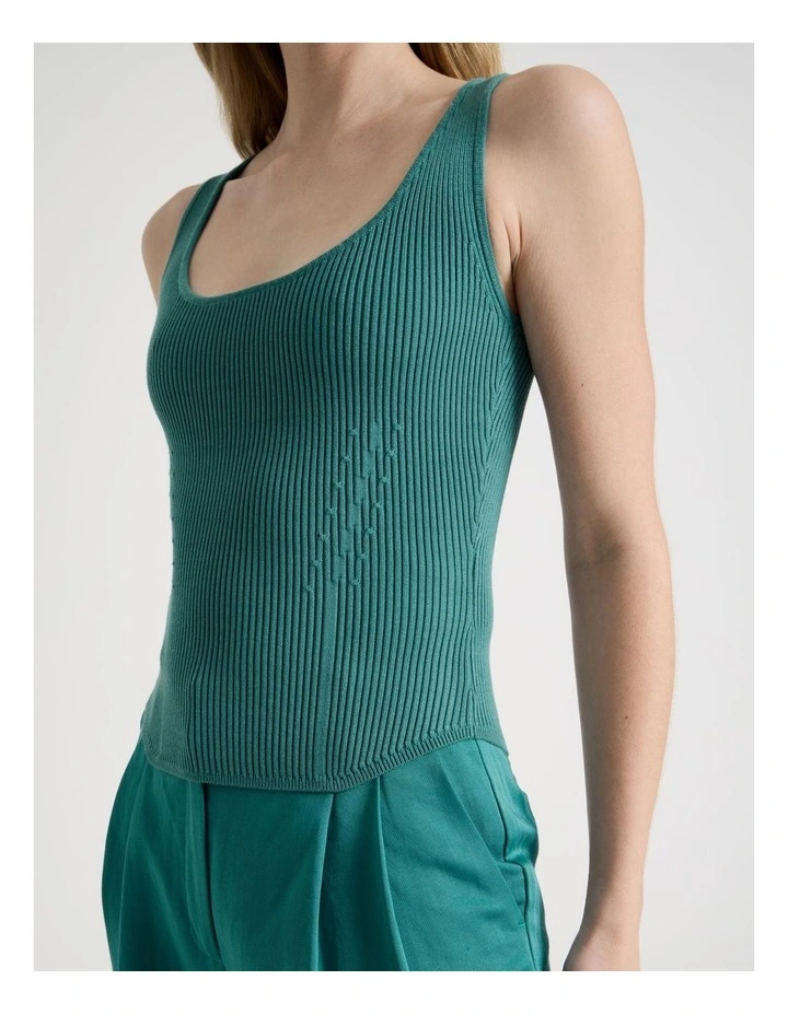 Corest Knit Tank in Teal image 2