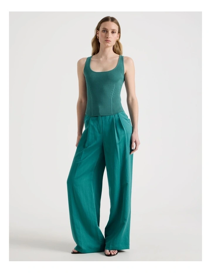 Corest Knit Tank in Teal image 3