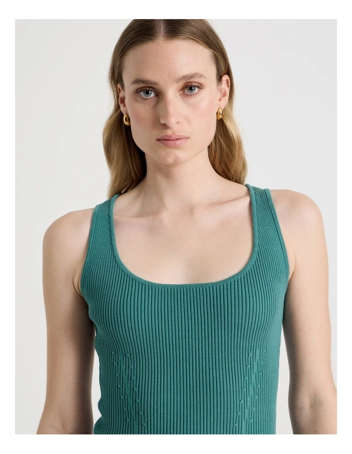 Corest Knit Tank in Teal image 4