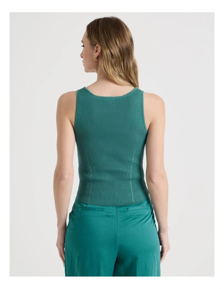Corest Knit Tank in Teal image 6