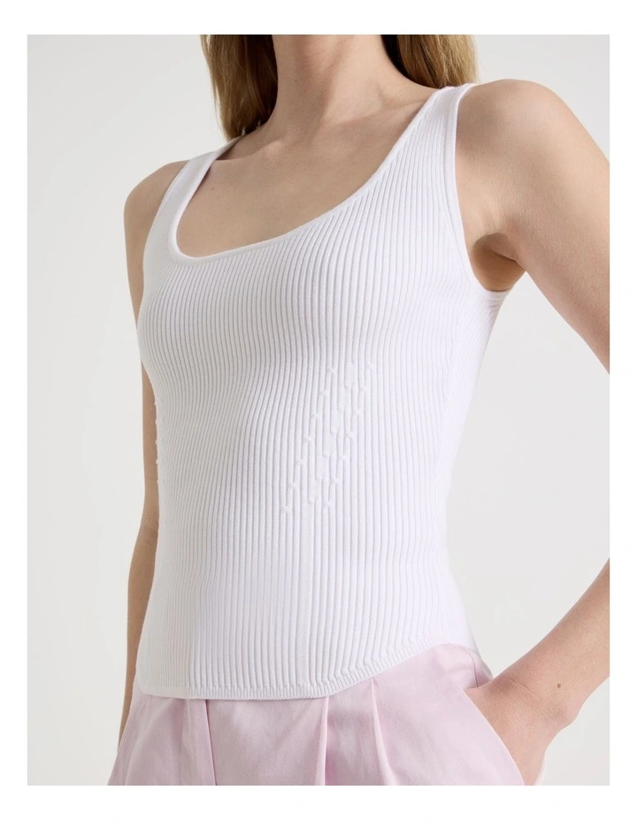 Corest Knit Tank in White image 2