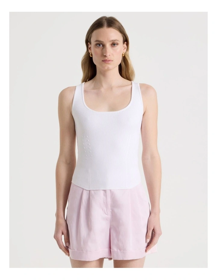 Corest Knit Tank in White image 5