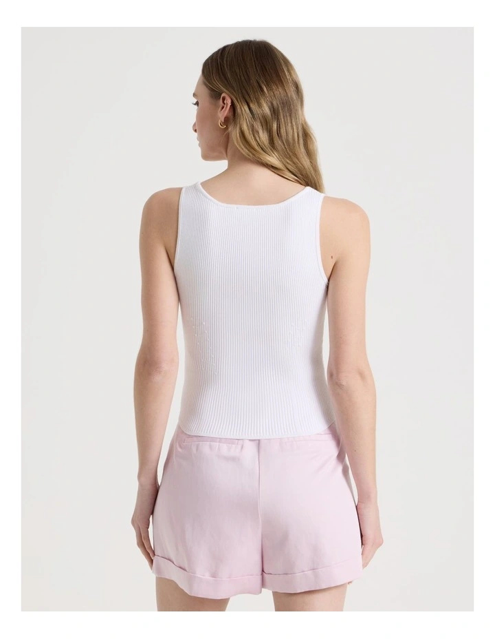 Corest Knit Tank in White image 6