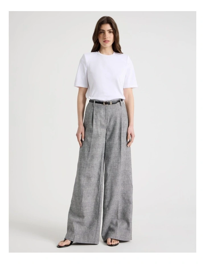Shoulder Pad Tee in White image 4