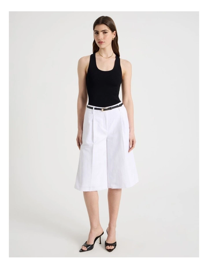 Uneck Knit Tank in Black image 2
