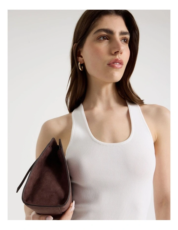 Uneck Knit Tank in Ivory image 2