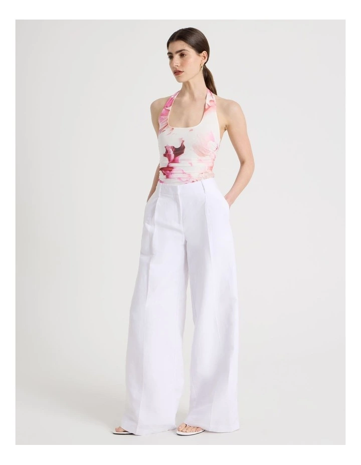 Mesh Halter Top in Pink image 4