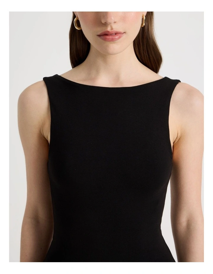 Boat Neck Tank in Black image 7