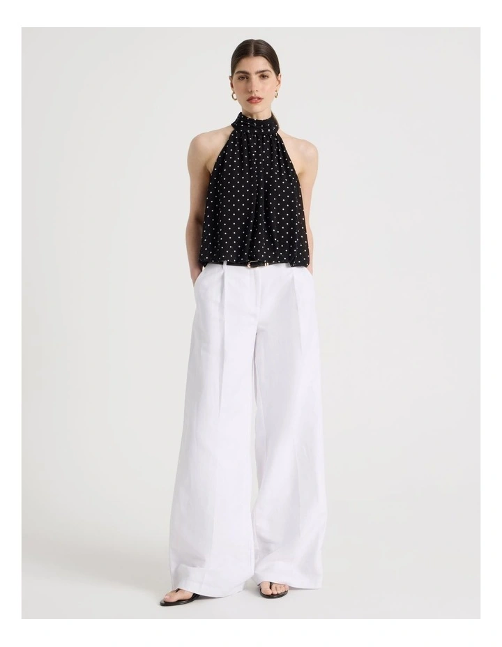 Halter Balloon Top in Black/White image 7