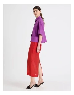 Short Sleeve Shirt in Grape