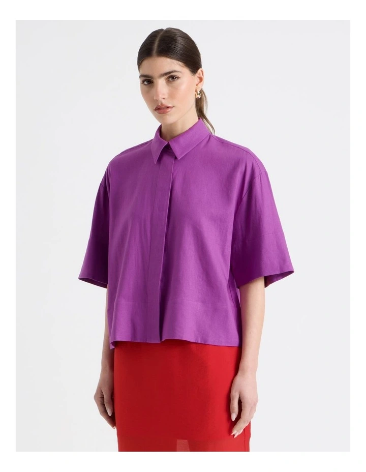 Short Sleeve Shirt in Grape image 2