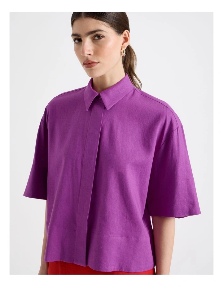 Short Sleeve Shirt in Grape image 3