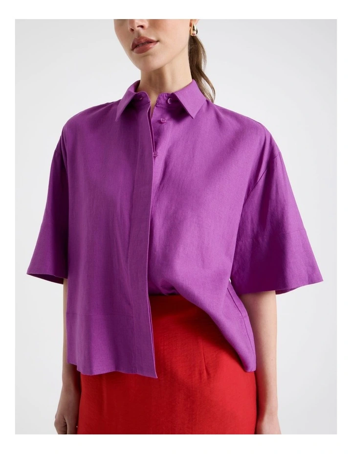 Short Sleeve Shirt in Grape image 5