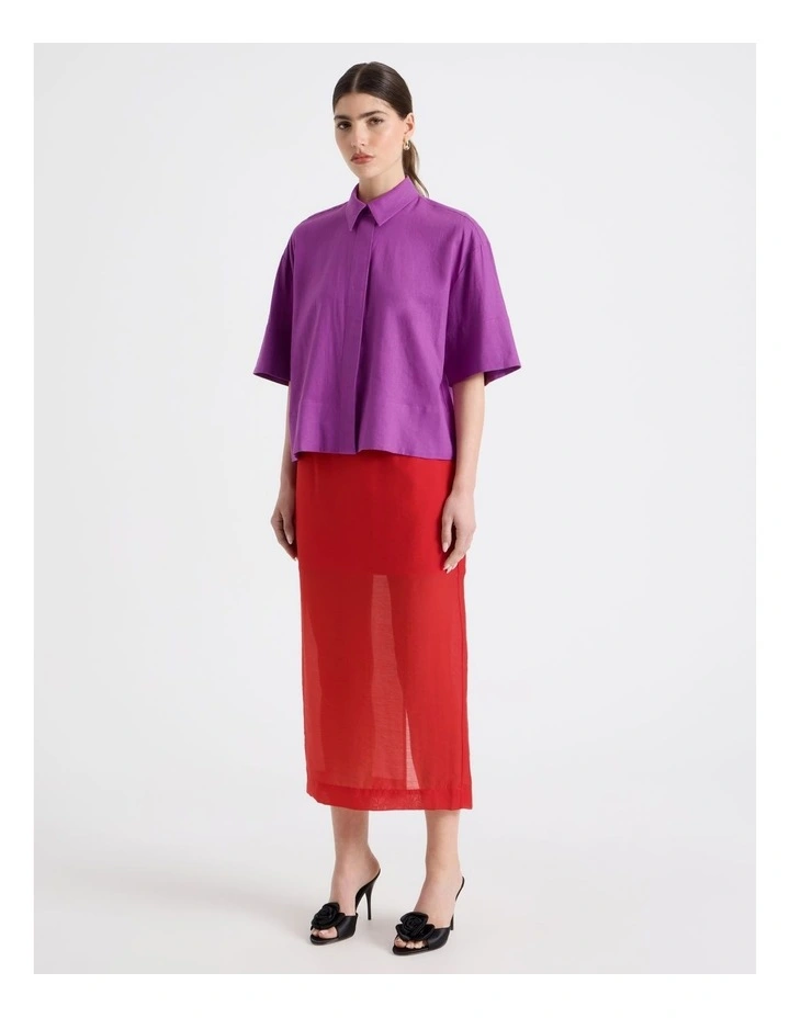 Short Sleeve Shirt in Grape image 6