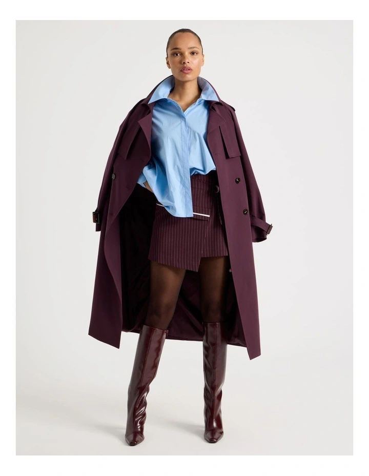 Cotton Poplin Oversized Shirt in Light Blue image 2