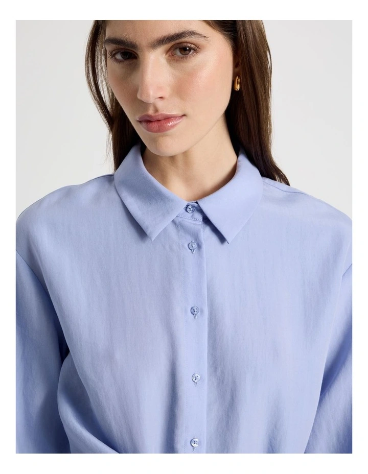 Side Tie Shirt in Cornflower image 4