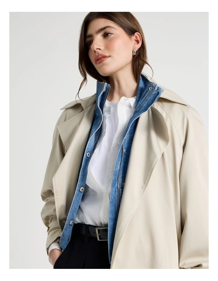 Sheer Utility Shirt in Ivory image 2