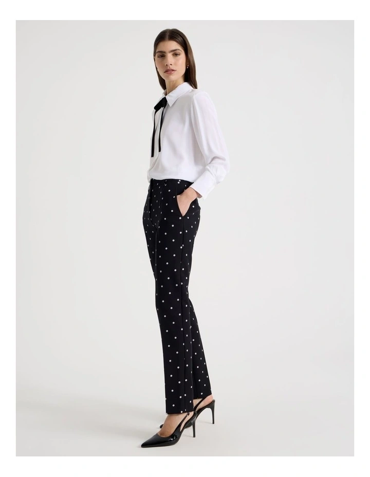 Velvet Bow Shirt in White image 7