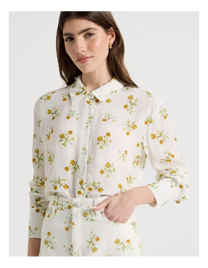 Flowy Shirt in Ivory image 2