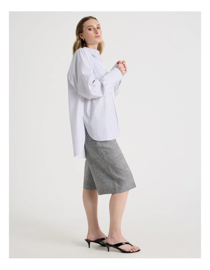 Oversized Stripe Shirt in Black/White image 6