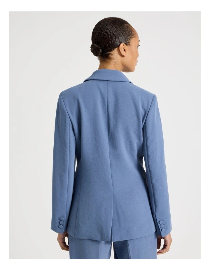 Single Breasted Blazer in Dusty Blue image 6