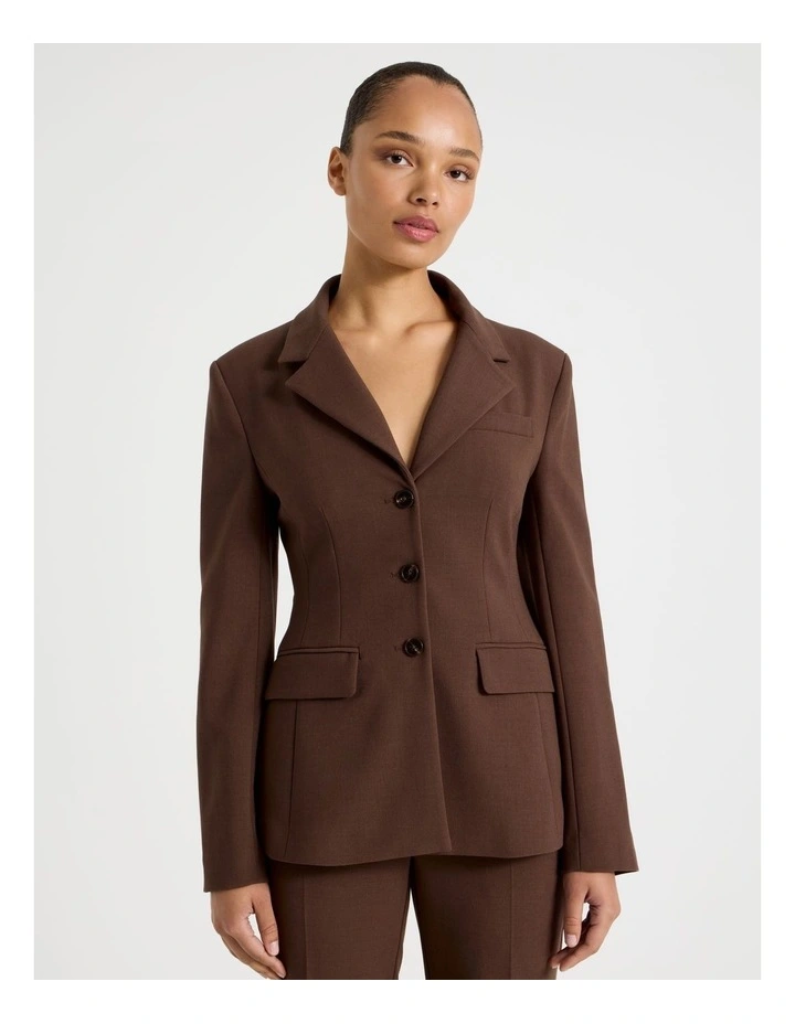 Hourglass Blazer in Dark Brown image 1