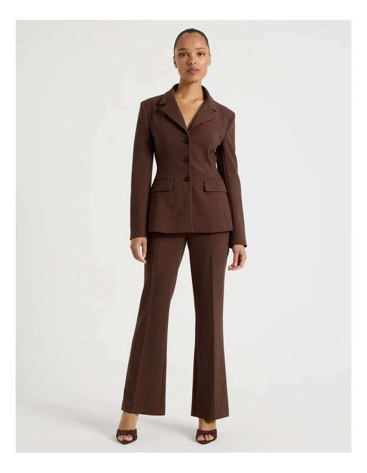 Hourglass Blazer in Dark Brown image 3