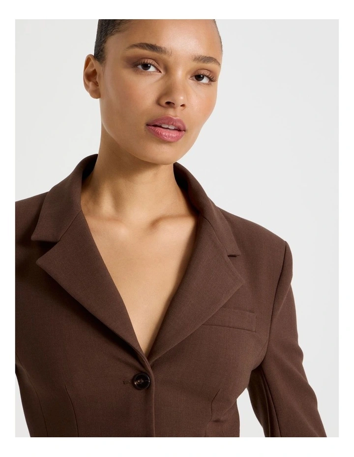 Hourglass Blazer in Dark Brown image 4
