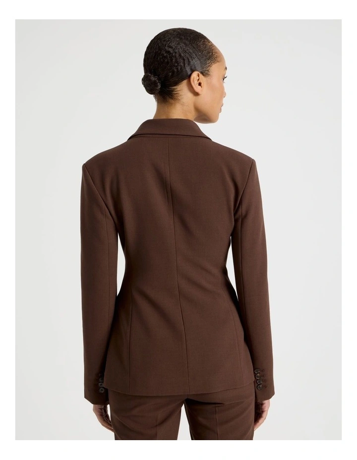 Hourglass Blazer in Dark Brown image 6