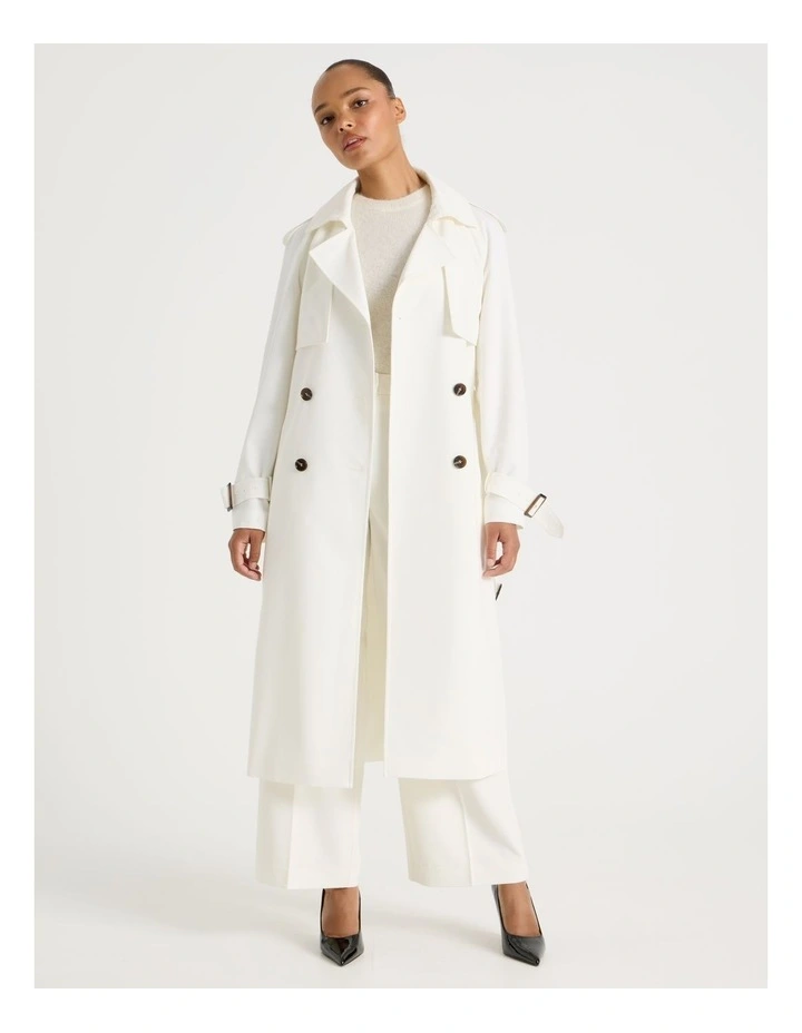 Trench Coat in Ivory image 1