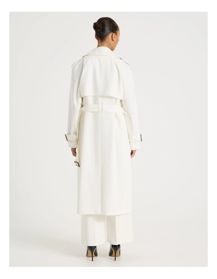 Trench Coat in Ivory image 4