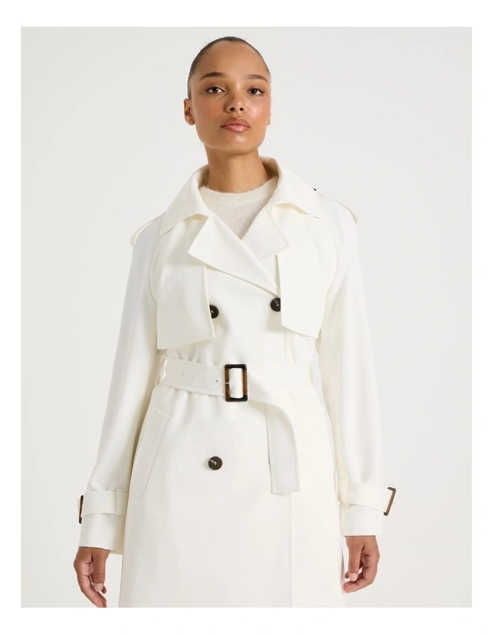 Trench Coat in Ivory image 5