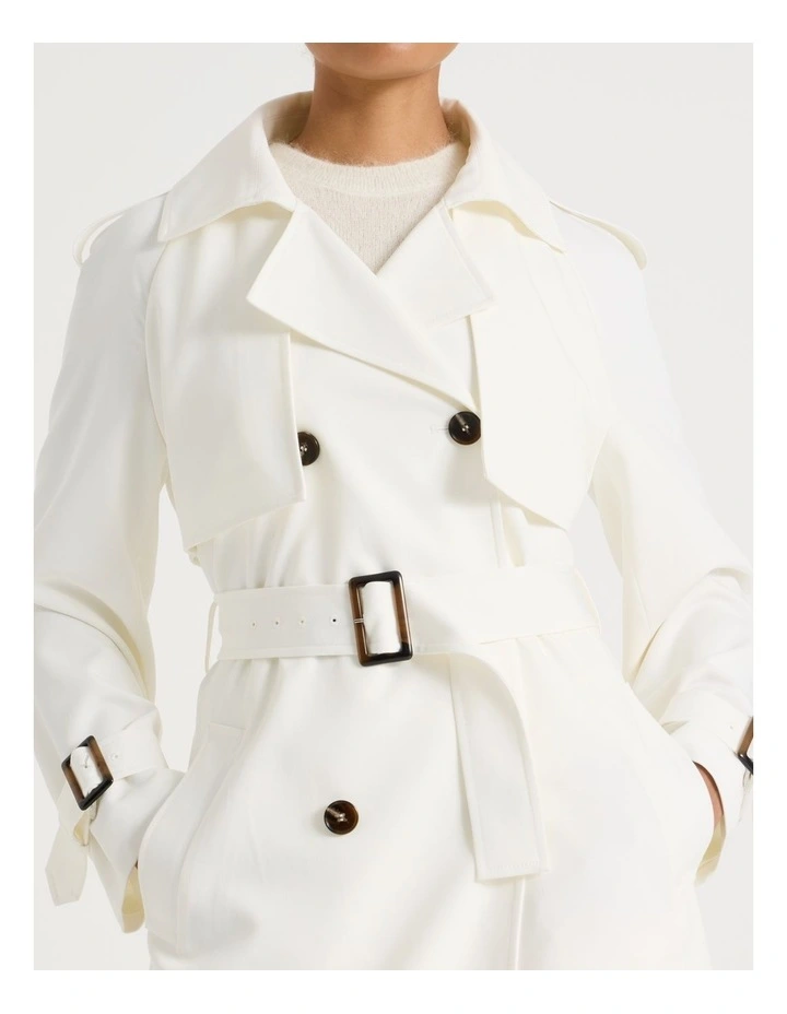 Trench Coat in Ivory image 6