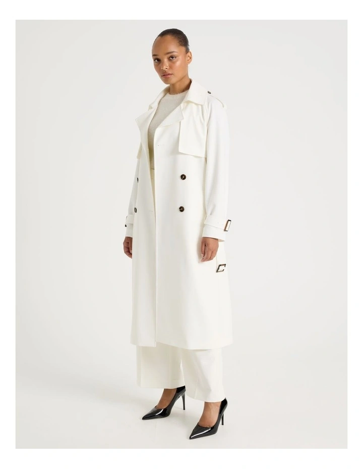 Trench Coat in Ivory image 7