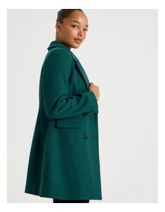 Double Breasted Coat in Atlantic