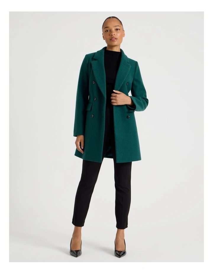 Double Breasted Coat in Atlantic image 2