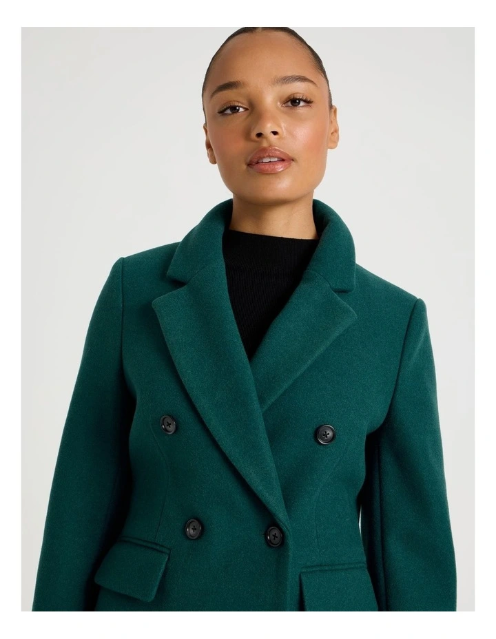 Double Breasted Coat in Atlantic image 3