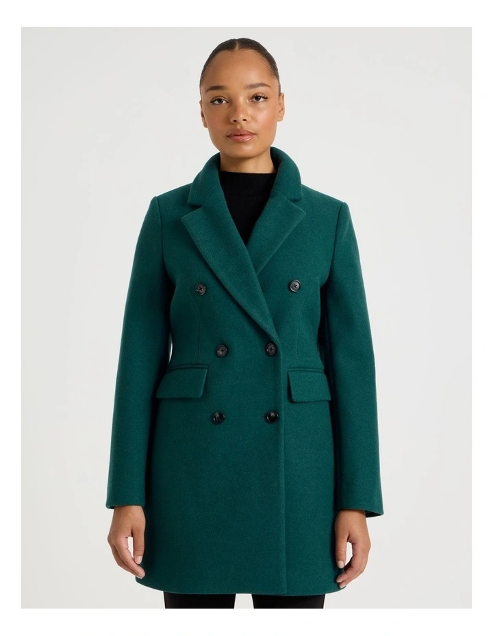 Double Breasted Coat in Atlantic image 5