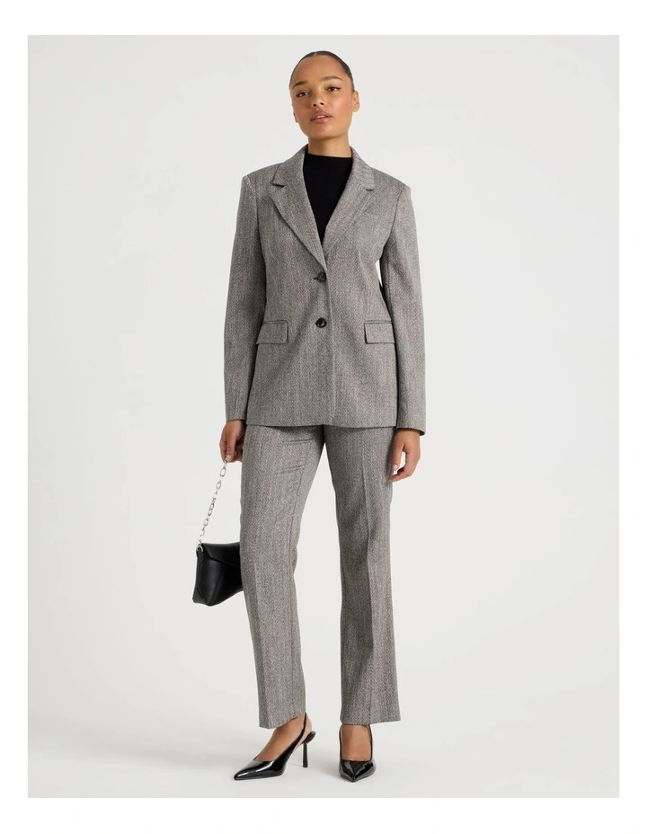 Herringbone Blazer in Grey image 2