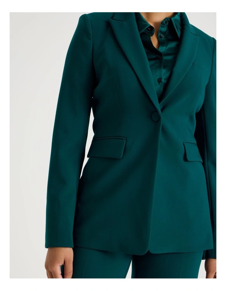 Slim Fit Single Breasted Blazer in Atlantic image 3