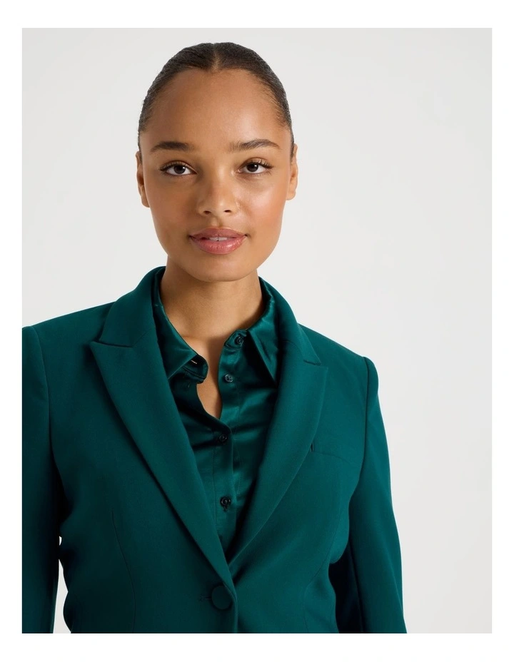 Slim Fit Single Breasted Blazer in Atlantic image 5