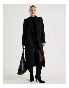 Long Tailored Coat in Black