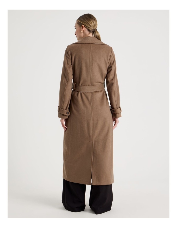 Blaq Wool Blend Trench Coat in Taupe | MYER