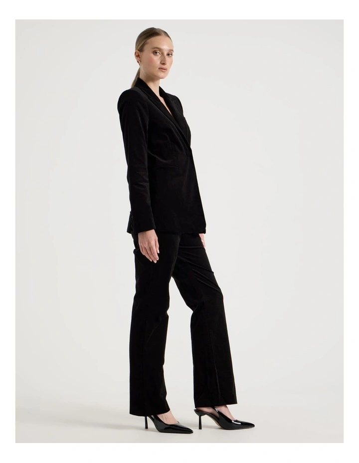 Velvet Blazer in Black image 4