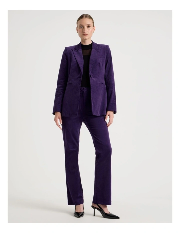 Velvet Blazer in Purple image 2