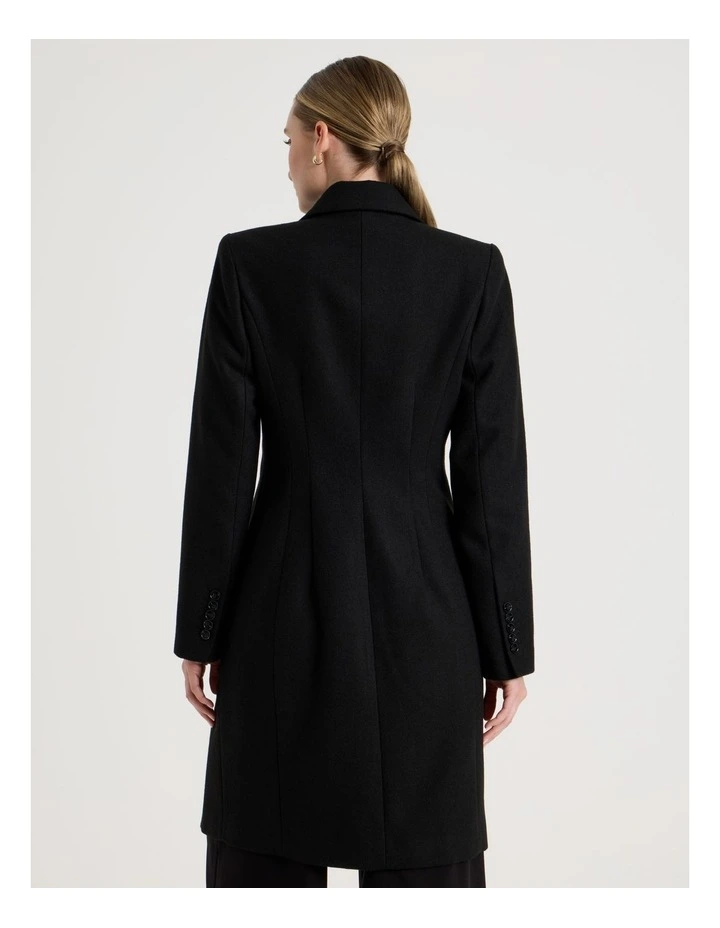 Hourglass Coat in Black image 6