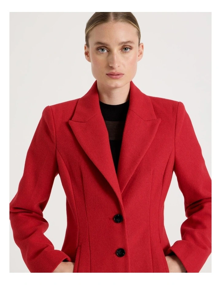 Hourglass Coat in Red image 2