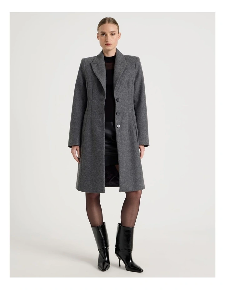 Hourglass Coat in Charcoal image 1